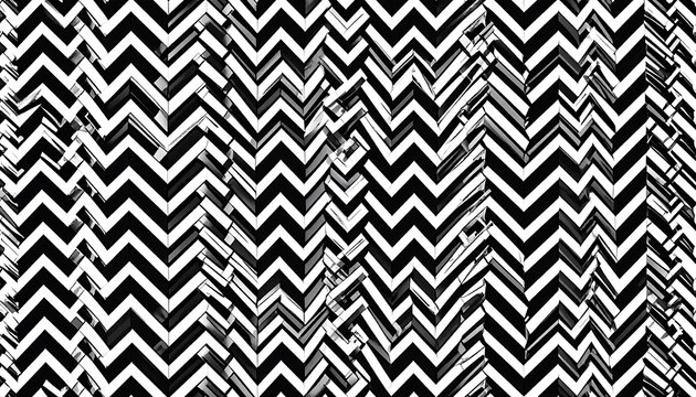Abstract black and white chevron pattern