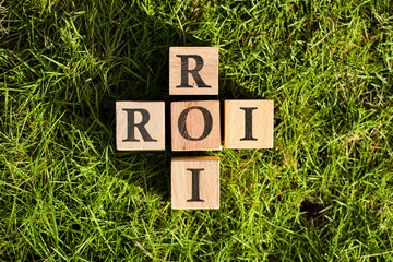 Wooden blocks spelling 