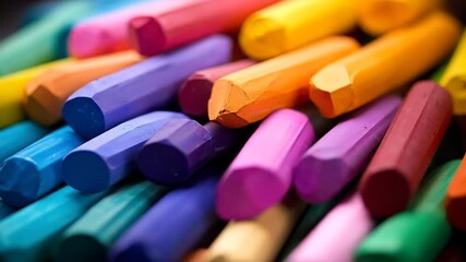 Close Up Colorful Crayons