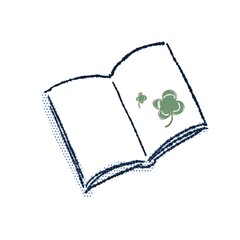 A book with pressed flowers