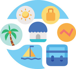travel icons set