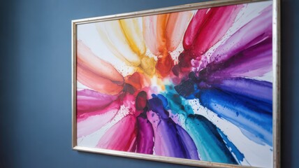 Vibrant abstract artwork bursting with color