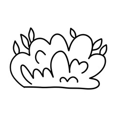 A hand drawn illustration of bush in a minimalist style. Perfect for creating natural and organic designs for backgrounds, borders and nature-themed projects.