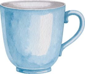 Watercolor Cup, Transparent Background
