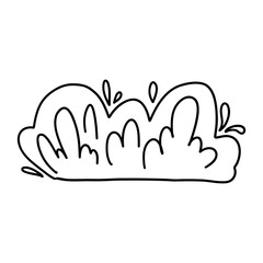 A hand drawn illustration of bush in a minimalist style. Perfect for creating natural and organic designs for backgrounds, borders and nature-themed projects.