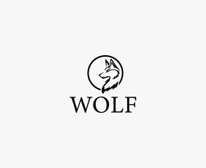  Dynamic Wolf Head Circle Profile Logo