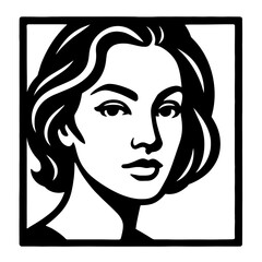 Elegant Woman with Short Hair - Chic Female Portrait