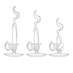 candle light, A candle that burns to the end 