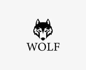  Geometric Wolf Face Logo Front View