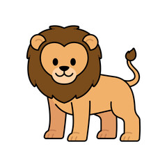 Cartoon Lion Vector Illustration