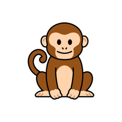 Cartoon Monkey Vector Illustration