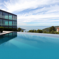 Fototapeta premium swimming pool in the hotel