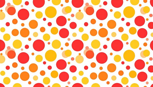 Abstract pattern of overlapping circles in varying shades of red and yellow - Powered by Adobe