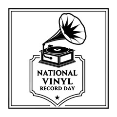 NATIONAL VINYL RECORD DAY vector illustration