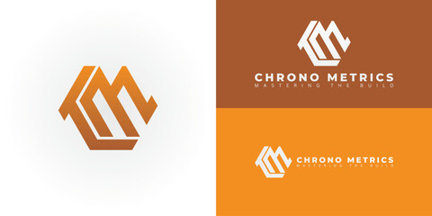 Modern angular CM emblem for architecture and construction. This logo represents precision, strength, and innovative design, making it ideal for firms that shape the future.