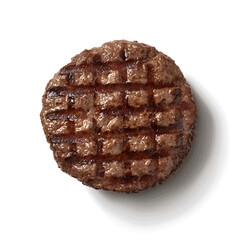 Grilled Beef Patty with Crosshatch Marks