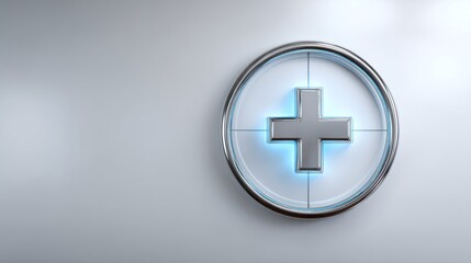 Obraz premium 3D rendered medical hospital wall panel seam on white background