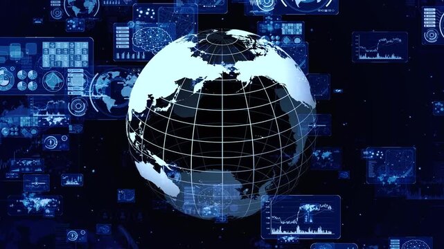 Global network and digital technology concept