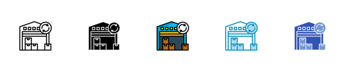 Stock Replenishment  Icon Set Multiple Style Collection
