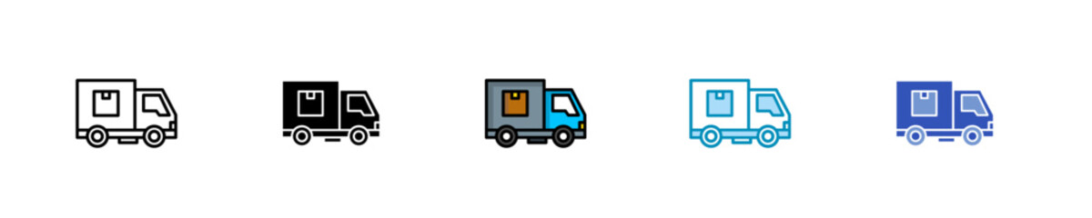 Delivery Truck  Icon Set Multiple Style Collection
