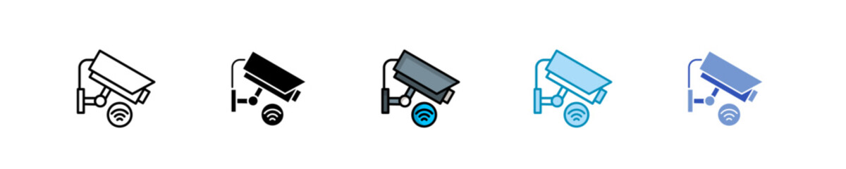 Security Camera  Icon Set Multiple Style Collection
