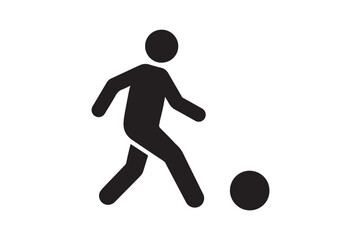 penalty kick icon silhouette vector with white background