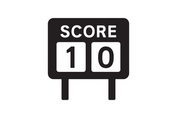 scoreboard icon silhouette vector with white background