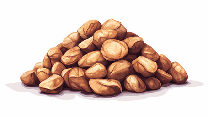 Fototapeta premium Pile of Hazelnuts Illustration