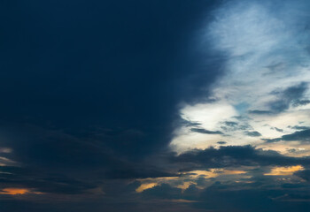 Cloud storm sky dark rain lightning thunder stormy typhoon nature light scene rainy atmosphere...