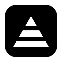Pyramid Button Icon Graphic Design