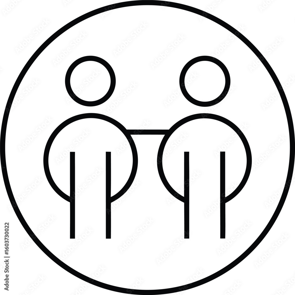 Poster simple line style equality symbol icon isolated on transparent background