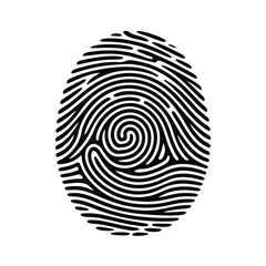 Fingerprint Vector On White Background