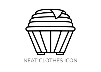 Iron logo design with water drop and neat clothes black outline