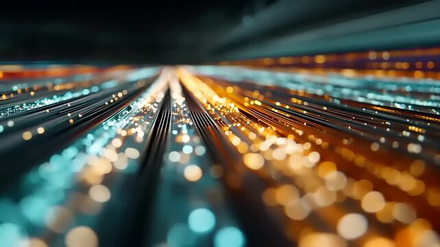 Abstract design with parallel lines and glowing details