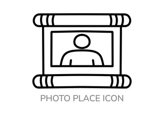 Vector set of business people icons with silhouettes of a man with a sign and a woman