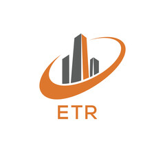Classic Shield Logo with Stars and ETR Letters – Premium Badge or Security Brand Identity. ETR Letter Logo.
