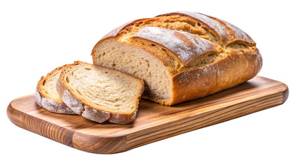 loaf of bread on a white background