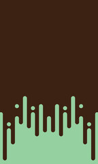 Abstract Background with Dripping Chocolate and Mint Swirls - Delicious Food Graphic