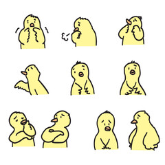 困っているゆるくてかわいいひよこセット © imari