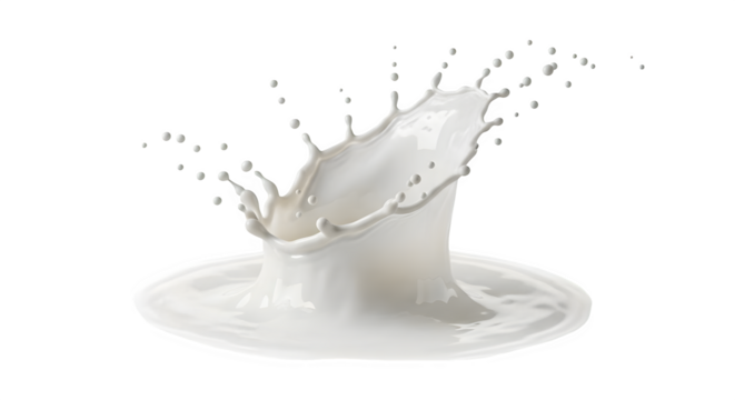 Close up shot showing a splash of white liquid against a black background view   ai generative, transparent background, white background.