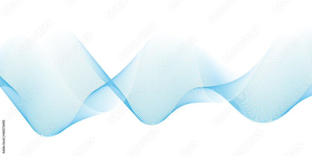 Fototapete modern glowing wavy lines with technology connection concept. abstract technology lines mesh backgro
