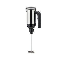 Milk frother creating delicious foam for coffee, cappuccino, latte, or matcha, isolated on white or transparent background. PNG