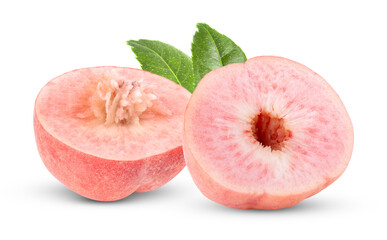 Peach isolated on transparent png (Image from camera)