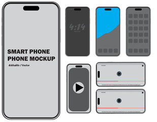 mobile mockup smartphone vector 
