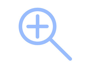 Obraz premium シンプルズームインアイコン（ブルー）