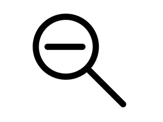 シンプルズームアウトアイコン（黒）