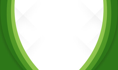 Modern green curve frame certificate form element on abstract white background