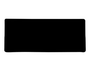 Obraz premium A simple black rectangular object with rounded corners on a white background