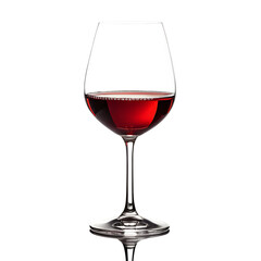 Elegant Red Wine in Clear Glass Goblet for Dining and Celebration