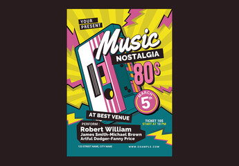 80's Music Event Flyer